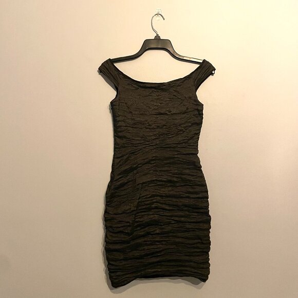 Guess Ruched Dark Blue and Silver Dress - Picture 1 of 6